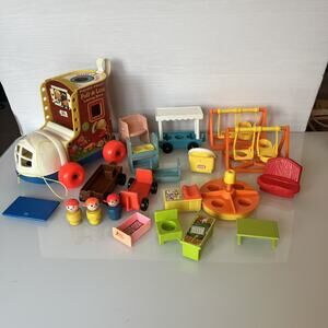Vintage Fisher Price Little People Webbles Barbie Little Tikes Lot Playskool Toy